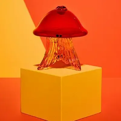 Art glass - Jelly fsih - Blown glass sculpture - CAT DESIGNER VERRIER
