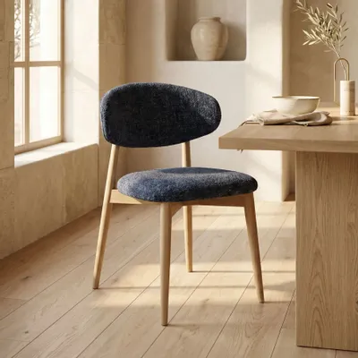 Chaises - Chaise Jaspe Naturel et Bleu - EMPREINTE DU TEMPS