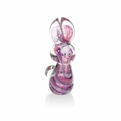 Verre d'art - Mini lapin- Sculpture en verre soufflé - CAT DESIGNER VERRIER