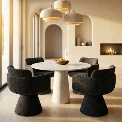 Armchairs - Fauteuil Pivotant Lexi BLACK - EMPREINTE DU TEMPS