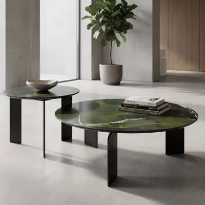 Coffee tables - Duo de tables basses Elynora - EMPREINTE DU TEMPS