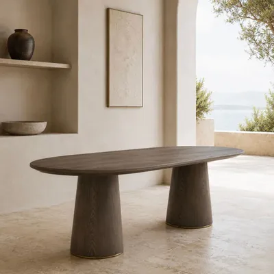 Tables Salle à Manger - Table de repas ovale Noumea - EMPREINTE DU TEMPS