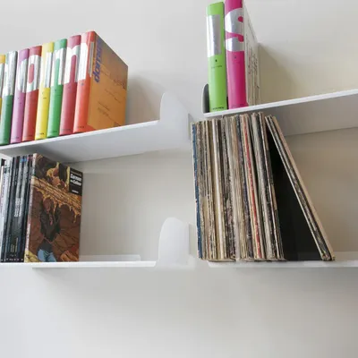 Hotel bedrooms - Large Wall Bookshelf (Art Books, Vynil, Folders) 60 x 25 cm - Set of 2 - TEEBOOKS