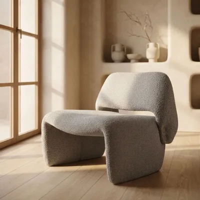 Fauteuils - Fauteuil ROMA bouclette - EMPREINTE DU TEMPS