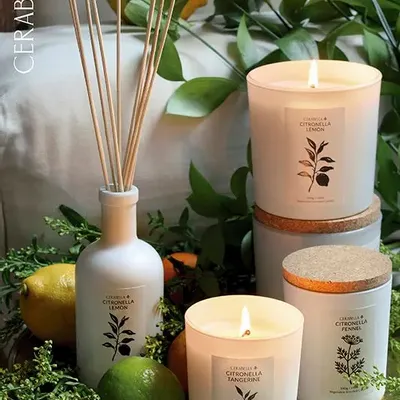 Bougies - LEUKÓS CITRONELLA & FENNEL - CERABELLA SL