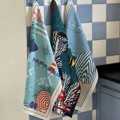 Tea towel - Riviera tea towel - BEAUVILLÉ
