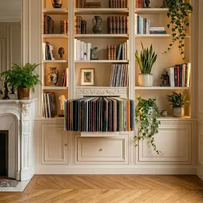Shelves - Bloom — Fan-Drawer Integration Kit for Vinyl Records - GROOVALY