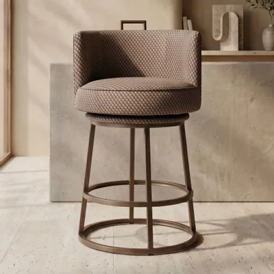 Tabourets - Tabouret Dana croisé black brown - EMPREINTE DU TEMPS