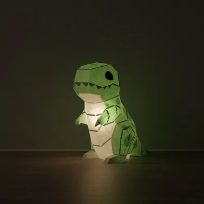Table lamps - Papercraft 3D DIY Kits - Paper Dinosaur Night Light - MOKI MOKI