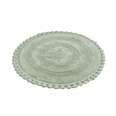 Other bath linens - TAPIS DE BAIN ROND RIMINI, VERT 70cm 100 % coton, 1800 g/m2 - BY WILLE