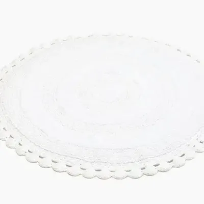 Autres linges de bain - TAPIS DE BAIN ROND RIMINI, BLANC 100cm 100 % coton, 1800 g/m2 - BY WILLE