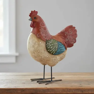 Objets de décoration - Poule Résine 29cm - ROLANDE DU DREUILH  LACE JEWEL
