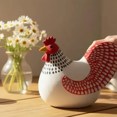 Sculptures, statuettes et miniatures - Figurine coq en Résine - ROLANDE DU DREUILH  LACE JEWEL