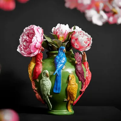 Vases - Vase with parrots - WERNS