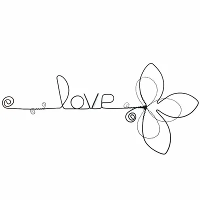 Other wall decoration - Fleur de Lys - "Love" - ​​Wire wall decoration - BIJOUX DE MUR