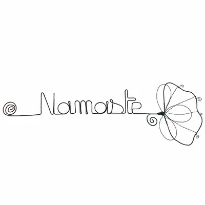 Autres décorations murales - Fleur de Ginkgo - "Namaste" - Décoration murale fil de fer - BIJOUX DE MUR