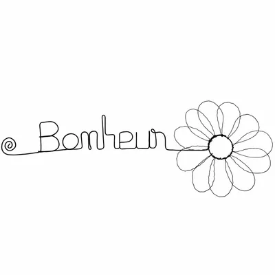 Other wall decoration - Wire wall decoration - Daisy flower - Happiness - BIJOUX DE MUR