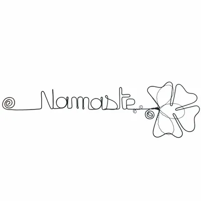 Other wall decoration - Clover Flower - "Namaste" - Wire Wall Decoration - BIJOUX DE MUR