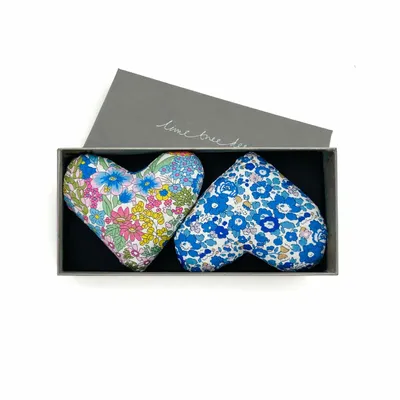 Home fragrances - Box of 2 Cotton Lavender Hearts - Jack & Jill - LIME TREE DESIGN