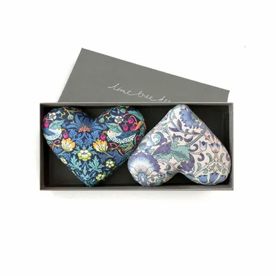 Home fragrances - Box of 2 Cotton Lavender Hearts - L'Amour - LIME TREE DESIGN