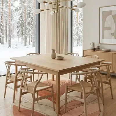 Contemporary carpets - Modern Botanica Leaf Rug — Desert sand Area Rug - NUZRAT CARPET EMPORIOUM