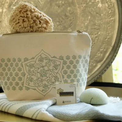 Rangements pour salle de bain - Trousse de toilette en coton bio certifié GOTS - KARAWAN AUTHENTIC