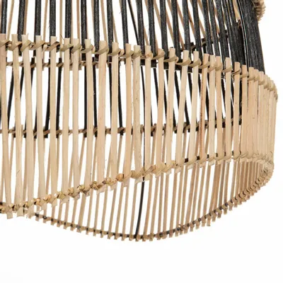 Suspensions - La Suspension Striped - Noir Naturel - M_40 - BAZAR BIZAR LIVING