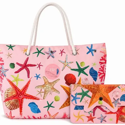 Sacs et cabas - Beach Bag Medium Stella Marina Rosa - BEACH VIBES