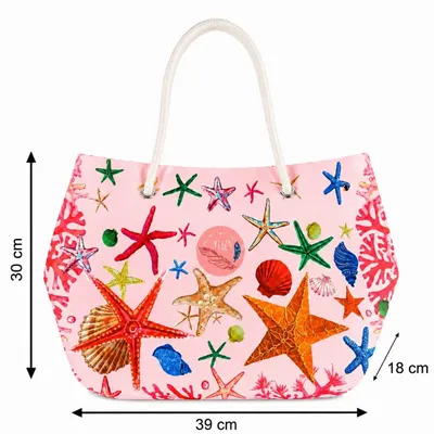 Bags and totes - Stella Marina Rosa Medium Beach Bag - BEACH VIBES