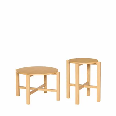 Tables basses - Four Table basse Naturel (set de 2) - HÜBSCH