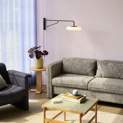 Wall lamps - Sway Wall Lamp Black - HÜBSCH