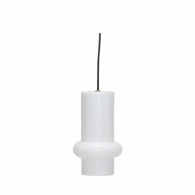 Plafonniers - Pilule Pendule Down Blanc Brillant - HÜBSCH