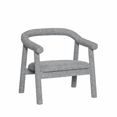 Chaises longues - Ouli Fauteuil lounge Gris clair chiné - HÜBSCH