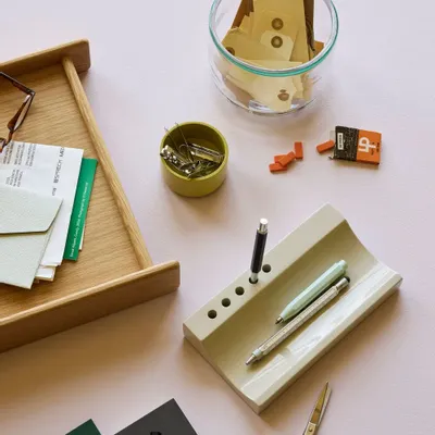 Papeterie bureau - Kanso Organiseur de bureau Gris clair - HÜBSCH