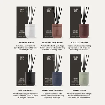 Scent diffusers - Smith & Co. Scented Reed Diffuser - THE AROMATHERAPY CO.