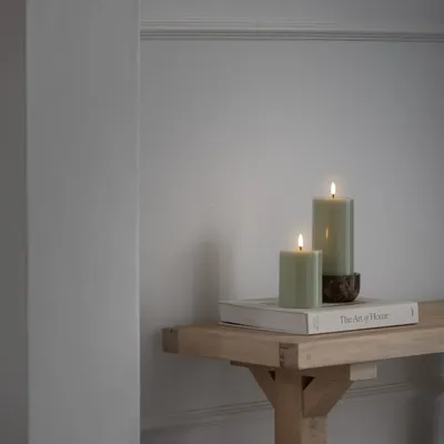 LED modules - Uyuni Lighting - Colour Pillar Candle - New Sage Green Colours - PIFFANY COPENHAGEN