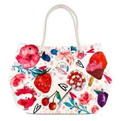 Bags and totes - Medium Summer Beach Bag - BEACH VIBES