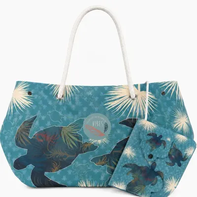 Bags and totes - Medium Turtle Beach Bag - BEACH VIBES