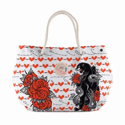 Bags and totes - Medium Panther Beach Bag - BEACH VIBES