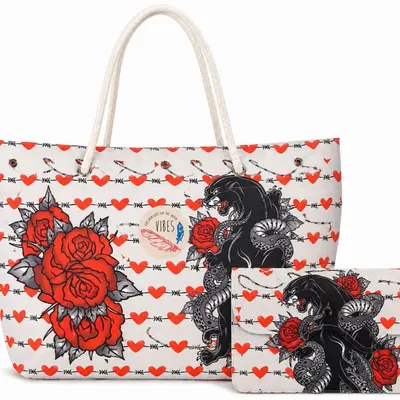 Bags and totes - Medium Panther Beach Bag - BEACH VIBES