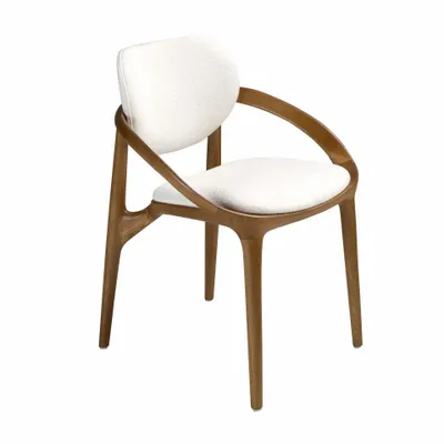 Chairs - Off-white fabric chair - ANGEL CERDÁ