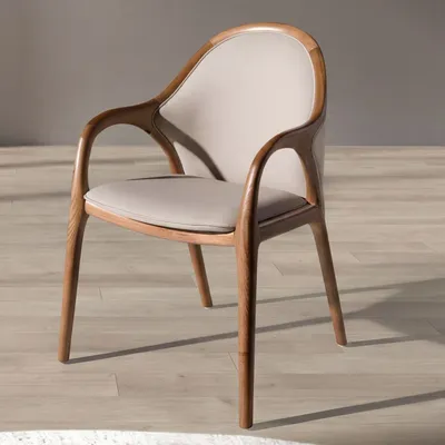 Chaises - Chaise en similicuir sable - ANGEL CERDÁ