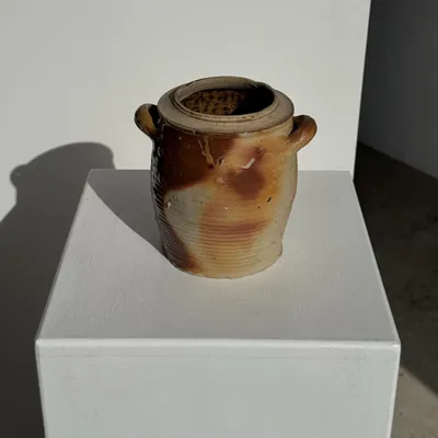 Boîtes de conservation - Pot en grès à 2 petites anses ancien H16 D17 - OFFICE OBJETS
