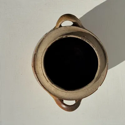 Boîtes de conservation - Pot en grès à 2 petites anses ancien H16 D17 - OFFICE OBJETS