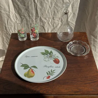 Plats et saladiers - Plat circulaire Elysian Garden Porcelaine Apilco France Ronald D30 - OFFICE OBJETS