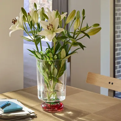Vases - Verre Vase Green/Red - HÜBSCH