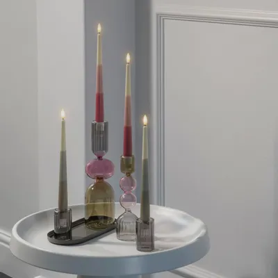 Éclairage LED - Striped Taper Candles - PIFFANY COPENHAGEN