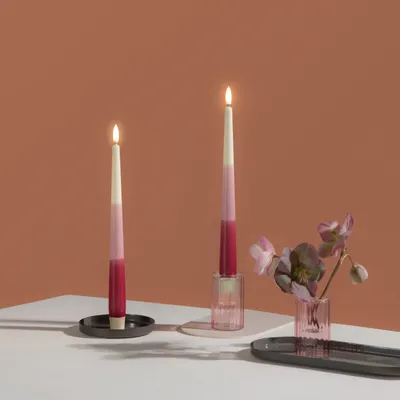Éclairage LED - Striped Taper Candles - PIFFANY COPENHAGEN