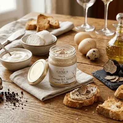 Delicatessen - Truffle flavor goat cheese spread - CATRICE GOURMET