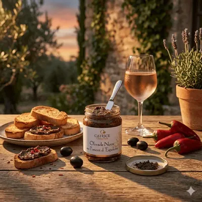 Delicatessen - Black olive spread with Espelette chili pepper - CATRICE GOURMET